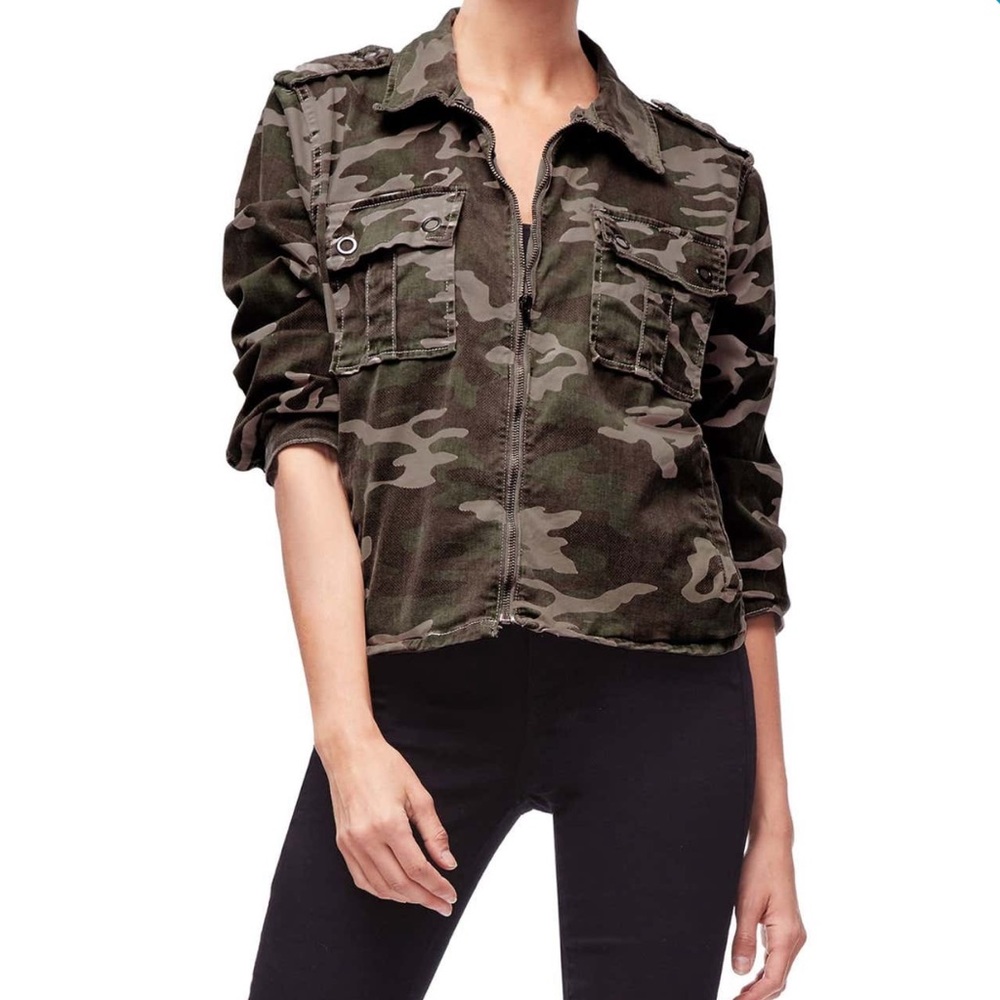 NWT Good American Camo Military Jacket